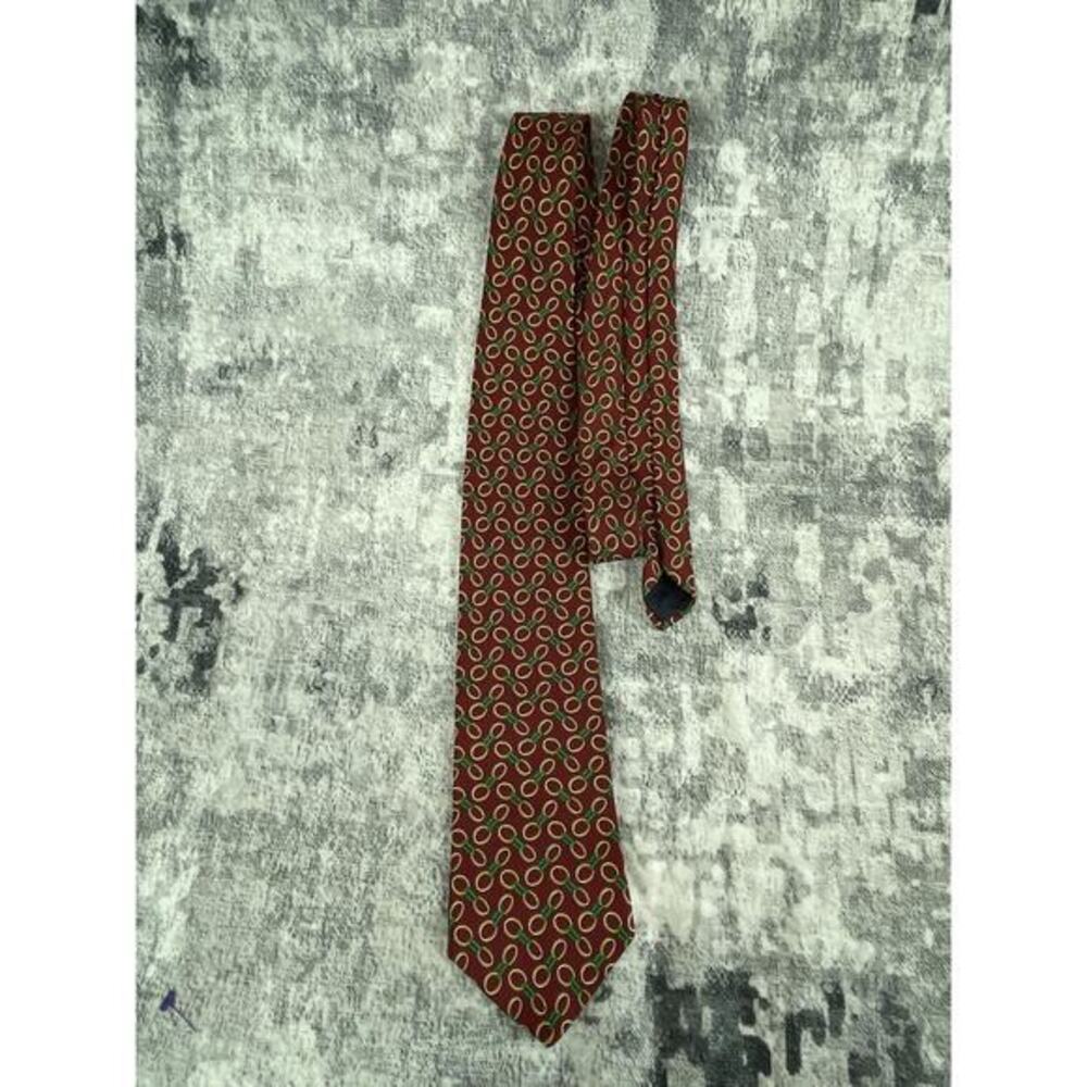 Brooks Brothers Red Chain Link Silk Tie Classic Menswear Luxury‎ Preppy Business